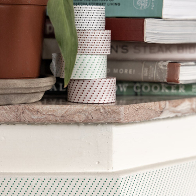 韩国正品rolledpaint 彩色小圆点基础图案款美纹手帐装饰贴纸胶带