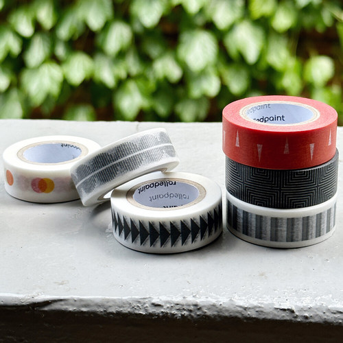 韩国正品rolledpaint 图标系列美纹花纹手帐拼贴素材ins纸质胶带