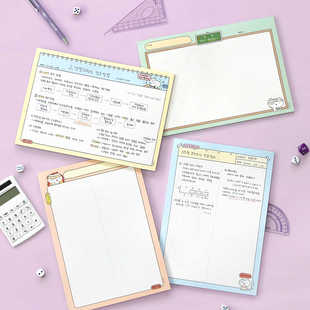 韩国正品iconic B5胡言乱语桌面型可撕记事本备忘拍纸本NOTEPAD