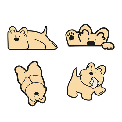 韩国正品scottie friends狗狗朋友大号可移手账数码N次贴装饰贴纸