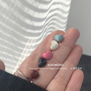 晓梦爱心女衬衫开衫纽扣衣领袖扣旗袍连衣裙扣子简约可爱石头新款