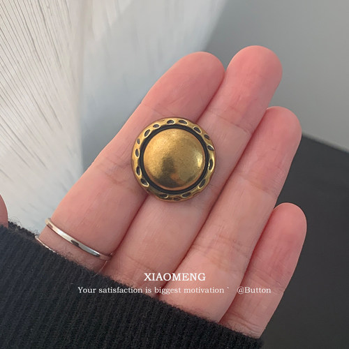 晓梦小香复古风纽扣港风