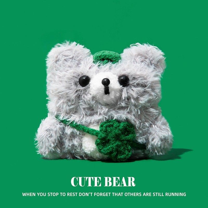 适用华为freeclip保护套freebuds6i耳机壳5i耳夹式freebudsse2蓝牙freebudspro4耳挂freearc/se3/4e绿包小熊