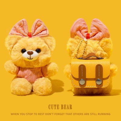 适用弱水时砂琉璃ultra保护套earfree i5蓝牙mk2耳机壳openfree琉璃x风信子i3茉莉openfun耳夹式欧泊毛绒小熊