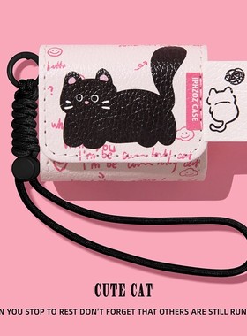 适用airpods4保护壳airpodspro3保护套airpodpro2耳机壳airpord3pro蓝牙airpord4苹果ipods三四代盒黑色小猫