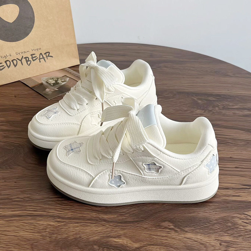 2026春季新款少女孩板鞋女星星小白鞋百搭初中大童学生休闲运动鞋,女鞋,休闲板鞋,淘宝优惠券,粉丝福利购,淘宝优惠卷