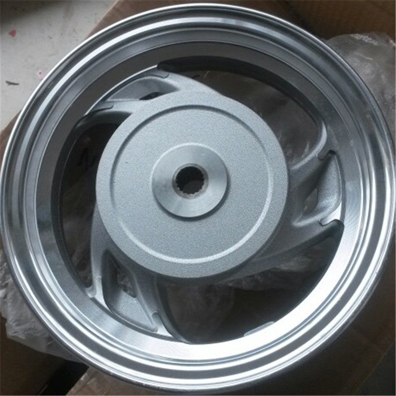 适用铃睿彩125韵彩qs100t天玉轮毂qs125t-4/b钢圈前后轮毂铝轮木