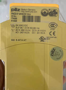 PILZ皮尔兹安全继电器PNOZ X7 774059 1议价