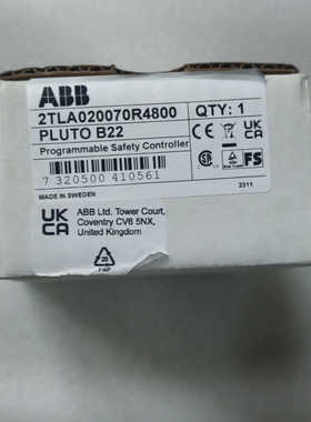 ABB PLUTO B22安全继电器模块2TLA020070议价