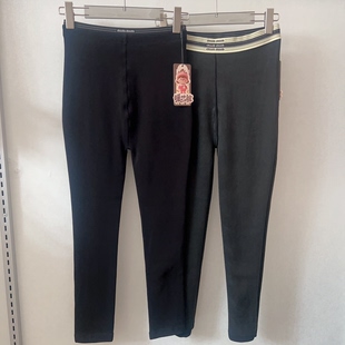 2025秋冬新款 无缝字母腰头磨绒220g超弹软糯加肥 女士山茶花暖芯裤