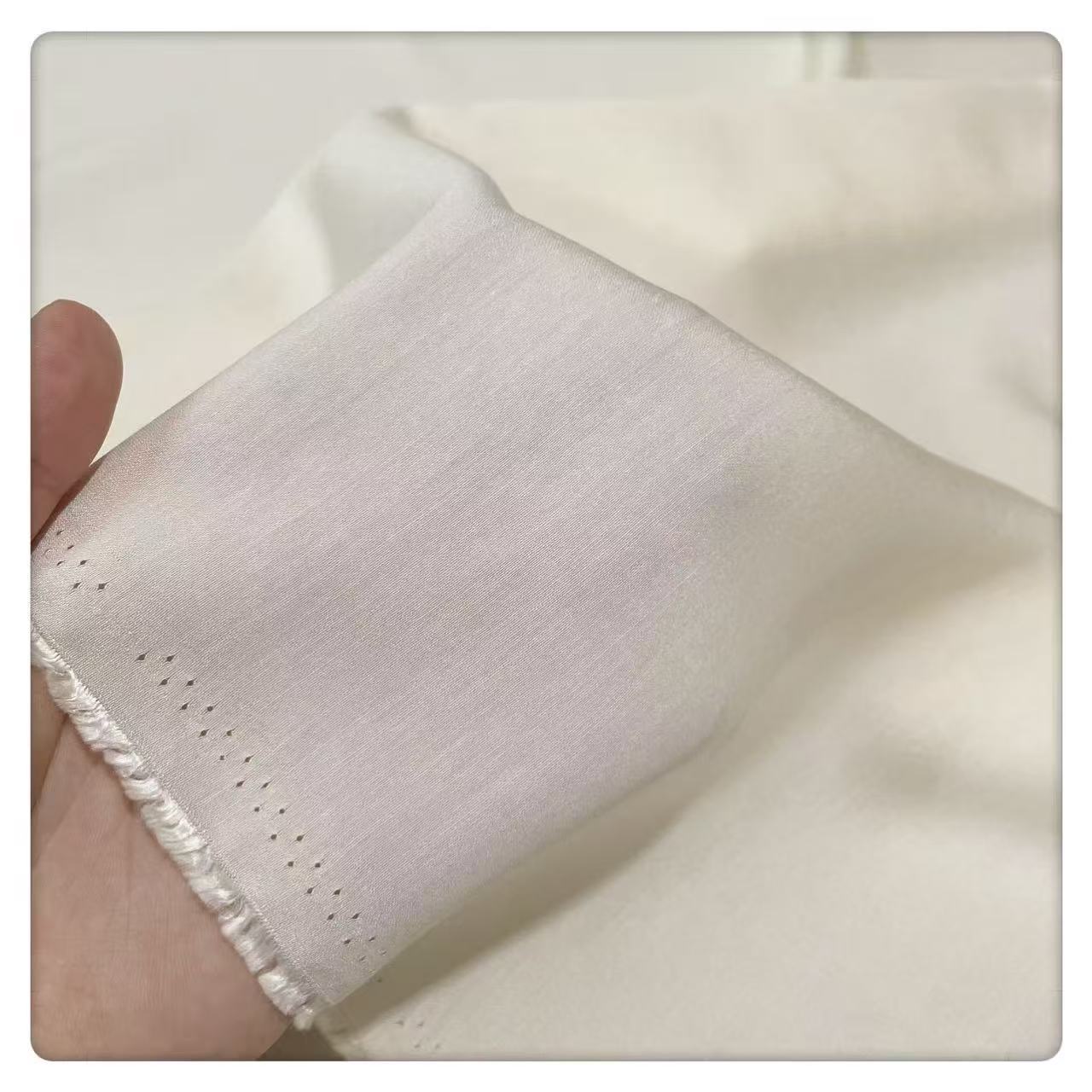 柔软舒适微透 杏色天丝棉古风汉服连衣裙衬衣内衬套装大袖衫面料