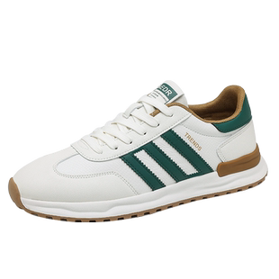 透气男鞋2026新款春季板鞋皮面百搭莆田运动真皮跑步休闲小白潮鞋