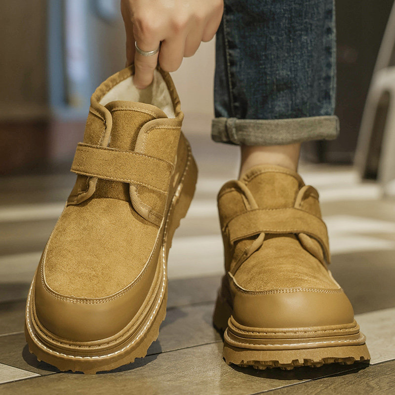 高帮男鞋冬季2026新款加绒加厚保暖皮毛一体棉鞋户外防滑雪地棉靴,流行男鞋,高帮鞋,淘宝优惠券,粉丝福利购,淘宝优惠卷