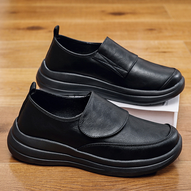 豆豆男鞋春季百搭休闲防滑工装皮鞋中老年人开车软底大码乐福潮鞋,流行男鞋,单鞋,淘宝优惠券,粉丝福利购,淘宝优惠卷