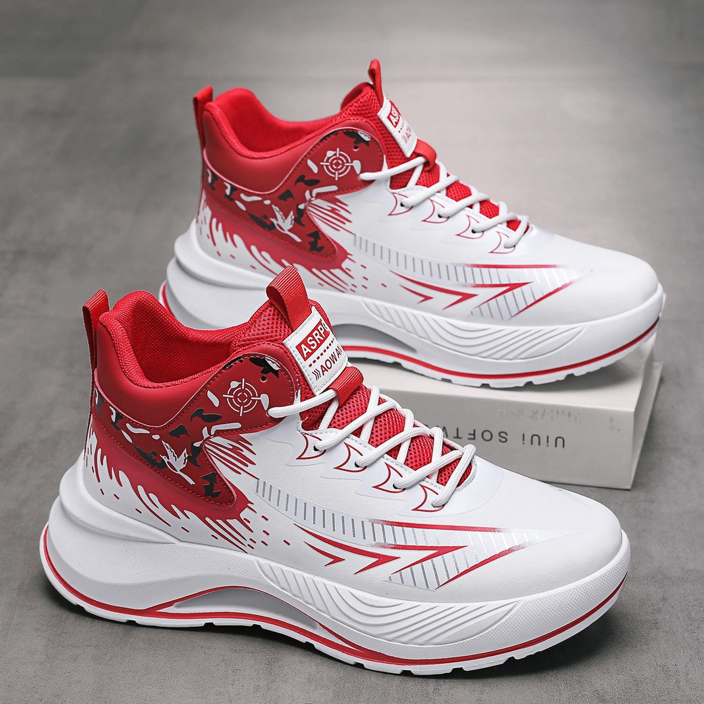 高帮男鞋2026新款春季青少年学生篮球球鞋运动休闲增高老爹马丁靴