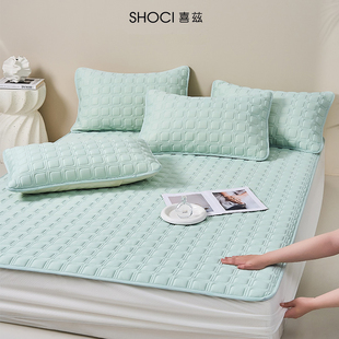 喜兹乳胶凉席四件套床笠款夏季冰丝席学生宿舍夏凉被三件套夏天用