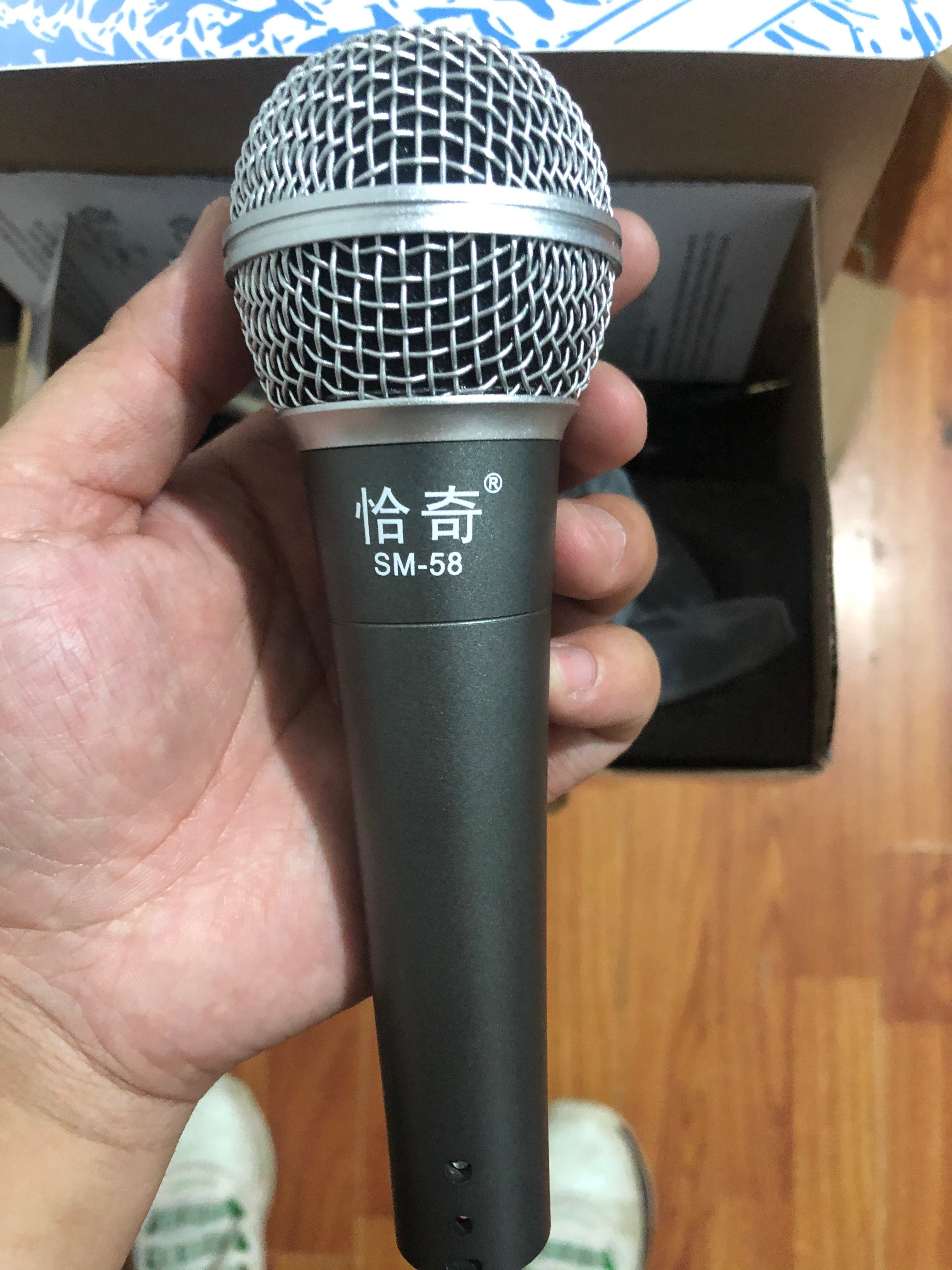 恰奇sm58有线动圈麦克风户外专用主直播k歌陪玩录音手机声卡防啸