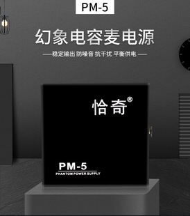 恰奇PM5 48V幻象电源电容麦话筒专用K歌直播喊麦5.1ISK莱维特得胜