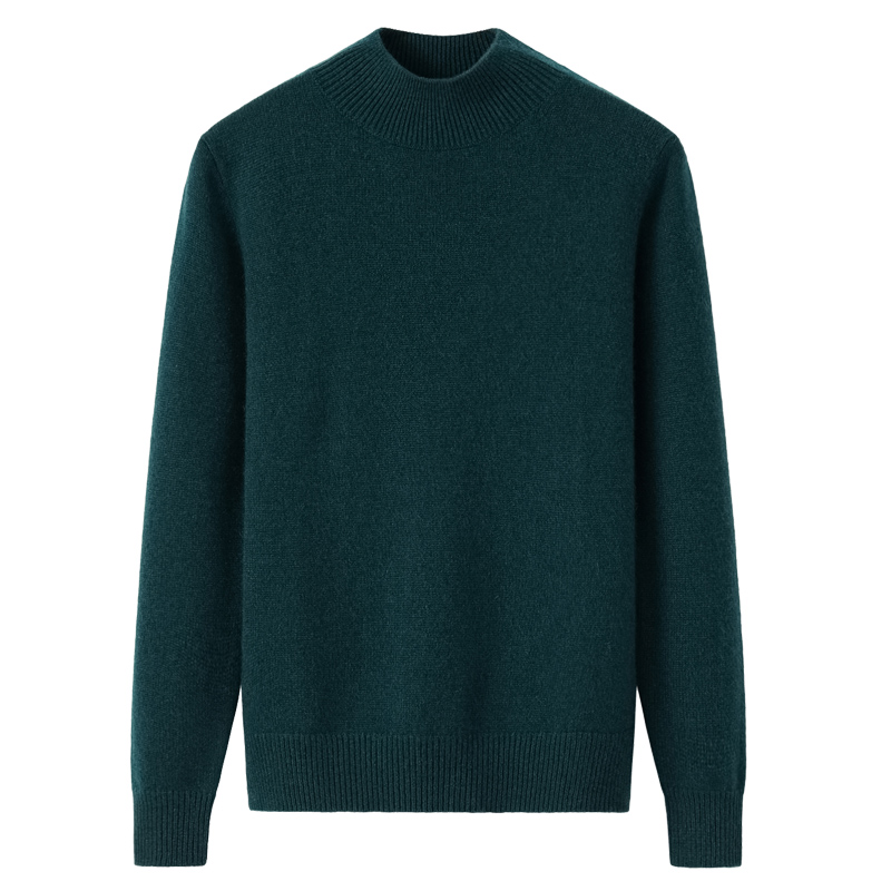 天猫正品 加厚双股纯山羊绒 半高领粗针百搭