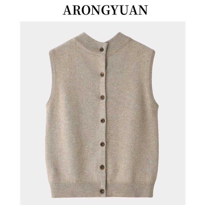 加厚双股前后两穿~100山羊绒女开背心鄂尔多斯市圆领马甲宽松坎肩,女装/女士精品,羊绒衫,淘宝优惠券,粉丝福利购,淘宝优惠卷