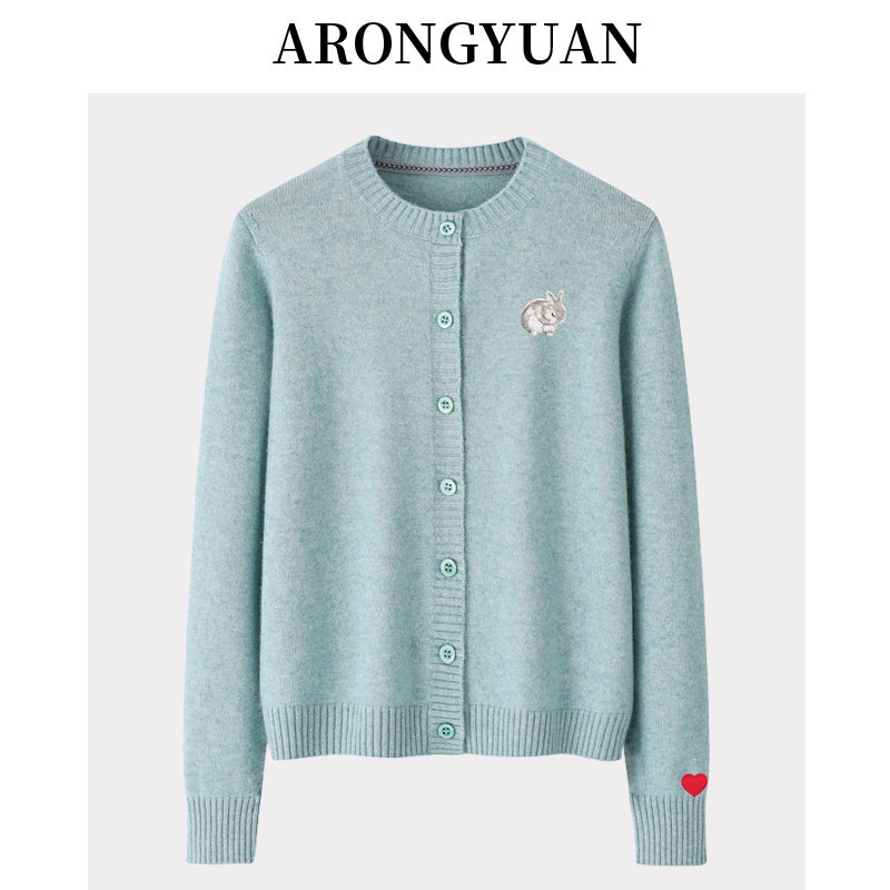 阿绒源100山羊绒加厚双股女开衫鄂尔多斯市圆领纯色针织外套毛衣,女装/女士精品,羊绒衫,淘宝优惠券,粉丝福利购,淘宝优惠卷