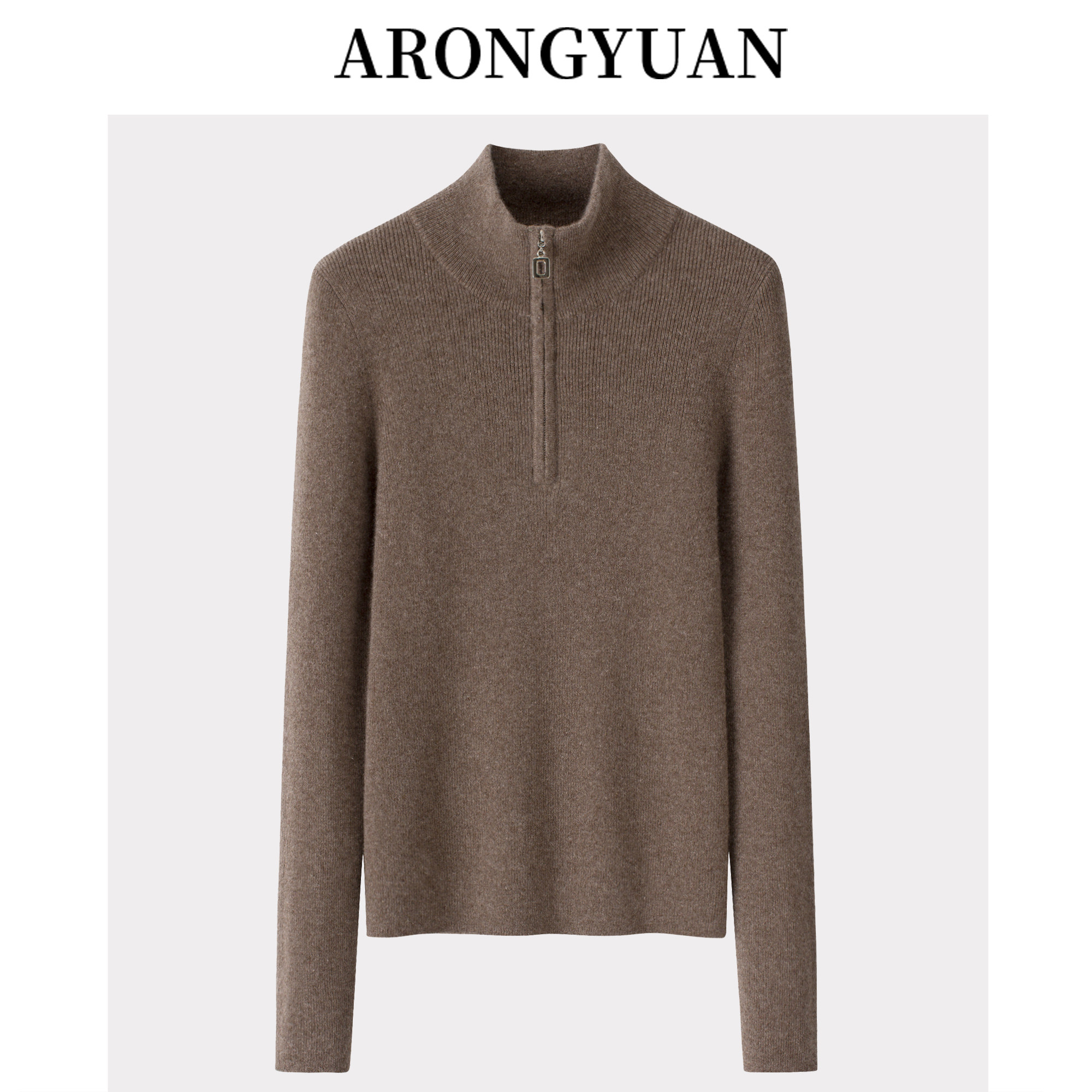 半拉链高弹修身显身材~100山羊绒女开衫外套纯色简约百搭针织毛衣,女装/女士精品,羊绒衫,淘宝优惠券,粉丝福利购,淘宝优惠卷