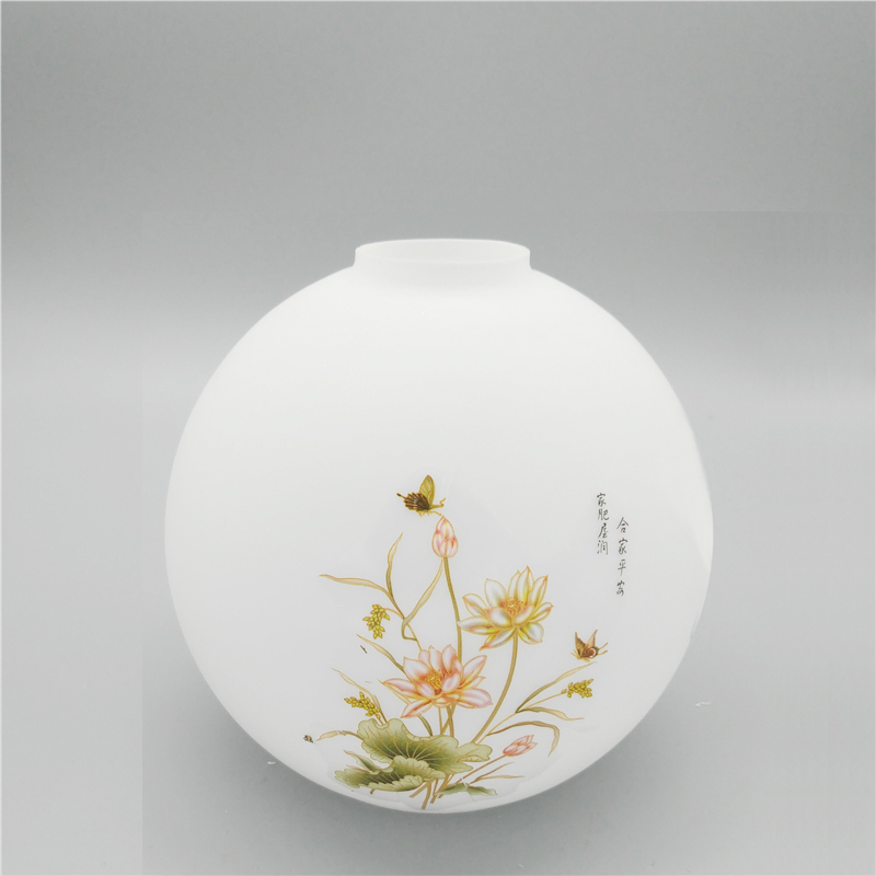 玻璃灯罩上下口灯罩奶白磨砂灯罩特吊价灯台灯包吸顶灯邮罩配件