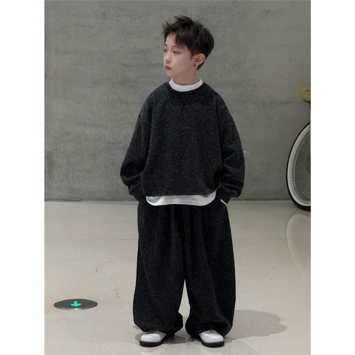 现货 CHU YAO 【日系木屐】秋季韩版男纯色套头针织宽松百搭套装,童装/婴儿装/亲子装,亲子装/亲子时装,淘宝优惠券,粉丝福利购,淘宝优惠卷