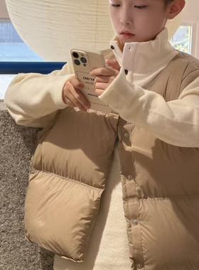 CHU YAO 【小云朵】秋冬季儿童韩版纯色羽绒马甲外套25064