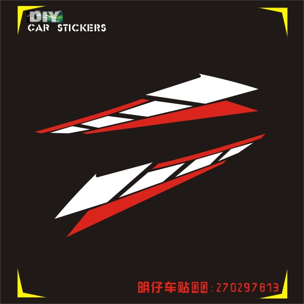 摩托车贴纸拉花 GW250反光车贴  幻影战神150 死飞车贴 贴纸