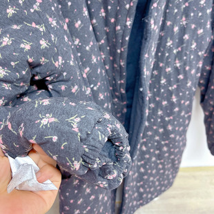 天然棉花纯手工女士棉衣棉服带帽子棉花袄中长款棉大衣