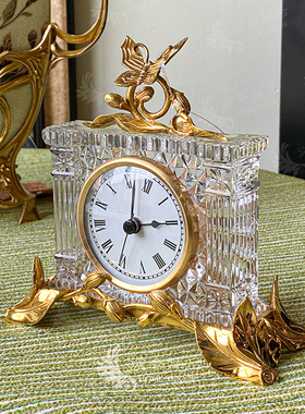 从今往后HomeDecor-CFSS427-蝴蝶黄铜水晶台钟