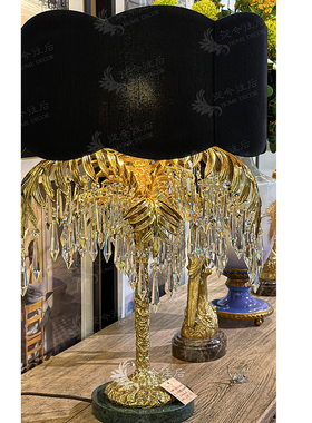 从今往后HomeDecor-CFDS06-53-纯铜椰子树水晶台灯