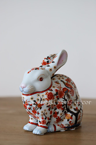 从今往后HomeDecor-CFHX26-繁花瑞兔摆件