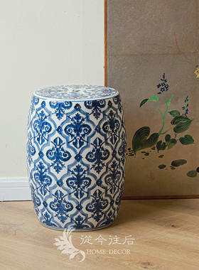 非现货 予售60天 发货-从今往后HomeDecor-CFJC489-陶瓷鼓凳