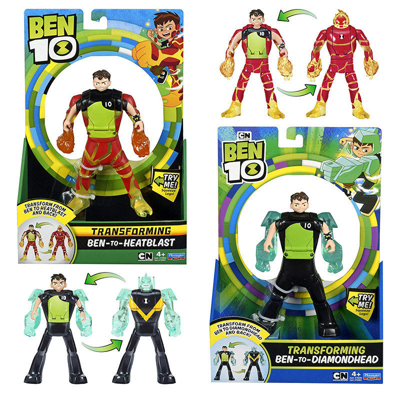 变形转化形态 ben 10少年骇客 人偶手办6寸 可动田小班火焰人手表
