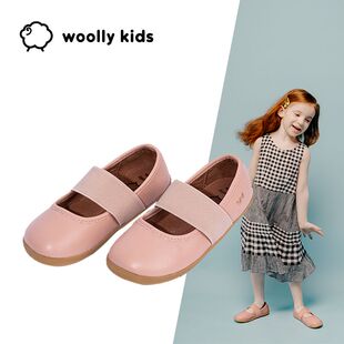 澳洲woolly 演出公主鞋 软底儿童真皮女孩童鞋 kids女童芭蕾舞皮鞋