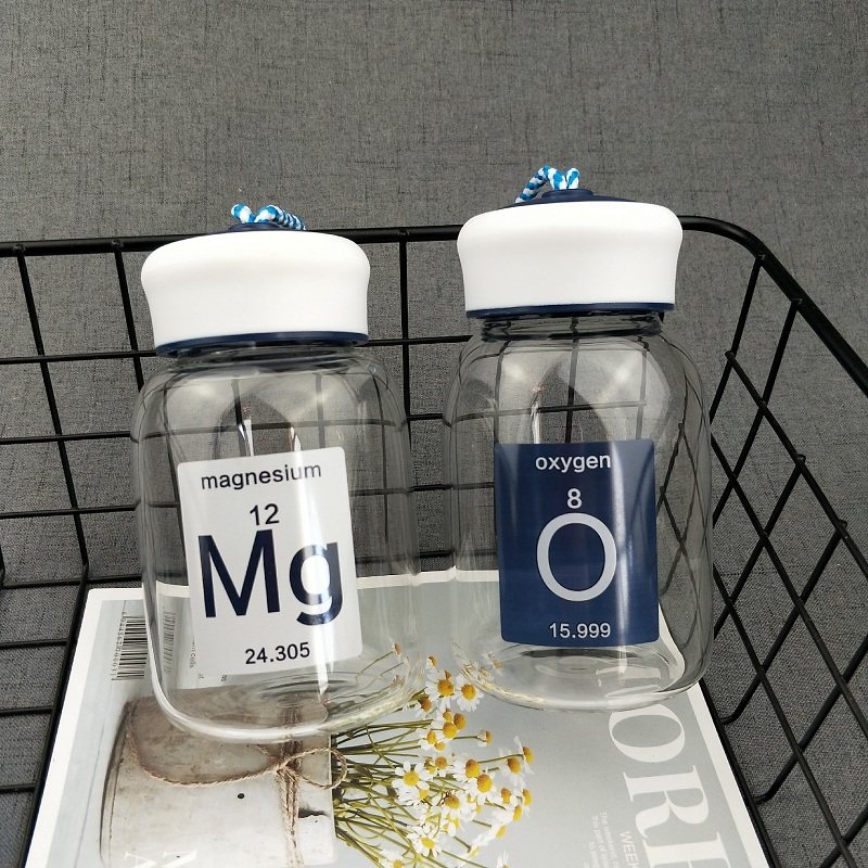 时尚水瓶高硼硅花茶杯透明玻璃