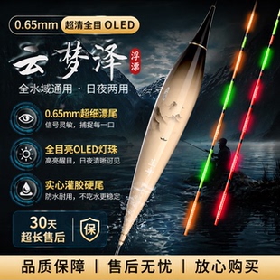 呈舟云梦泽咬钩变色夜光浮漂 0.65mm 全目亮 OLED 日夜两用电子漂