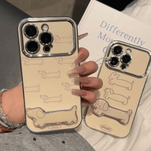 长条小狗支架适用苹果15promax手机壳iPhone16小米14华为mate60pura80K70荣耀90reno12note13s18nova10iqoo11