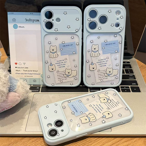 ins风星星标签西高地适用苹果17promax手机壳iphone16pro新款ip15plus高级感14好看air13爆款12小众11硅胶套