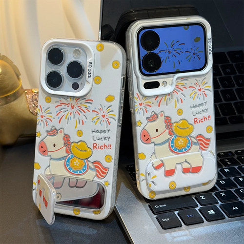 新年烟花小马新款马年适用苹果17Pro手机壳iPhone16max13小米15华为mate80pura70k90note14荣耀500x300findx9