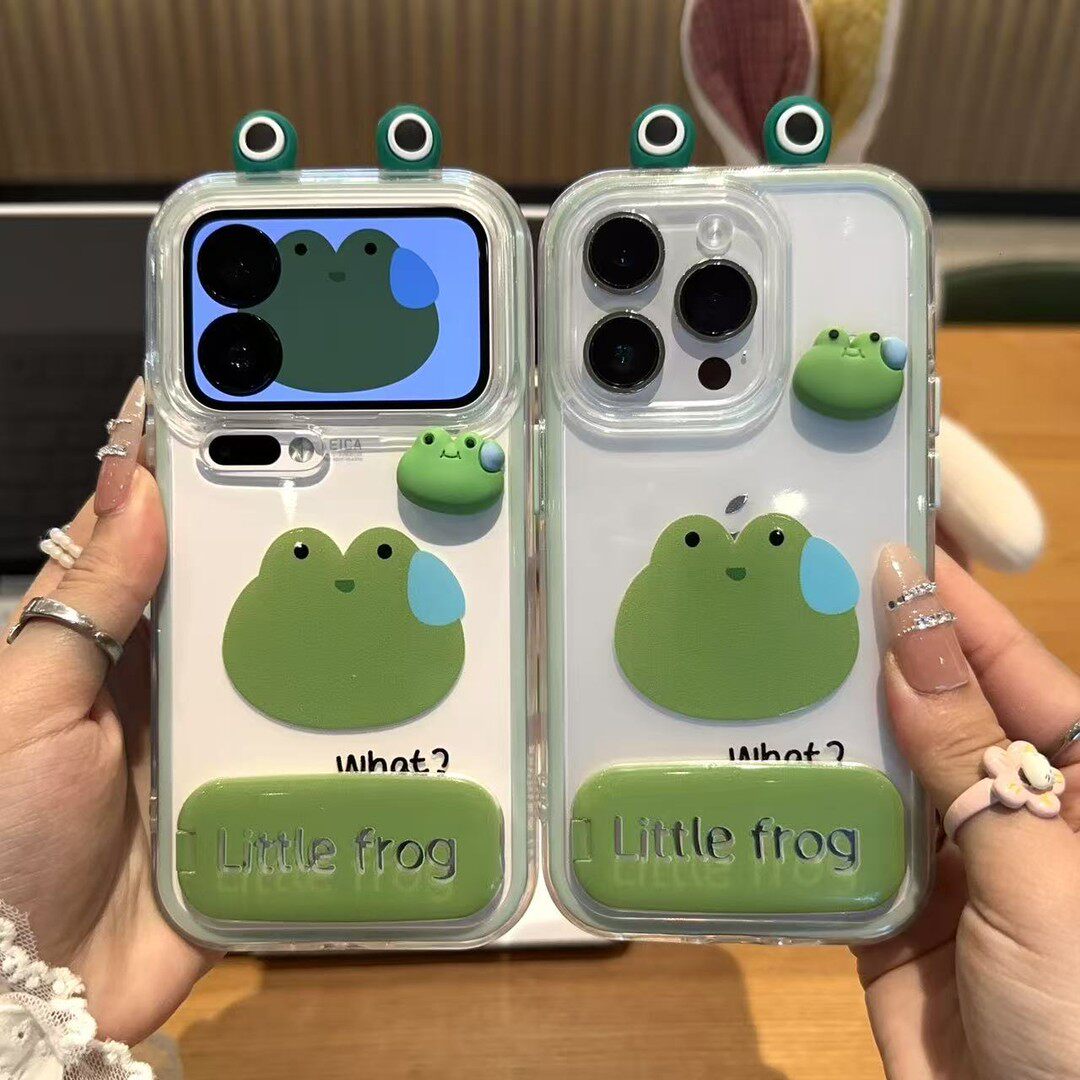 无语青蛙公仔支架新款适用苹果17Pro手机壳iPhone16max小米15华为mate80pura70k90note14荣耀500x300一加ace6