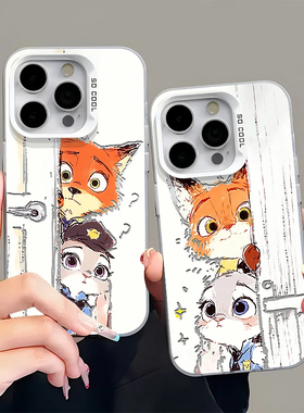 情侣尼克朱迪新款女款适用苹果16Pro手机壳iPhone15max小米14华为mate70p60nova13荣耀200x90k80reno12iqoo11