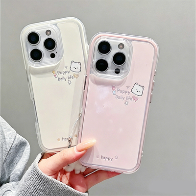 情侣happy小狗挂件新款适用苹果17Pro手机壳iPhone16max小米15华为mate80pura80k90reno14荣耀500x300vivos50