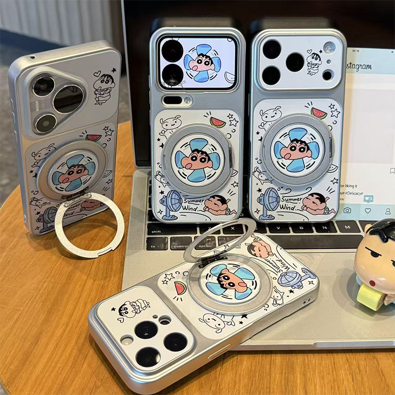 夏日风扇小新适用iPhone17promax手机壳苹果16华为mate70小米17K90ACE6nova13reno14x200p80S30note15PY500I