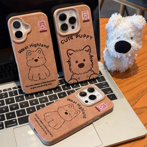 秋冬线条西高地适用苹果18promax16手机壳iPhone17小米18ip15华为mate90p70nova13/12荣耀200/100magic7x60