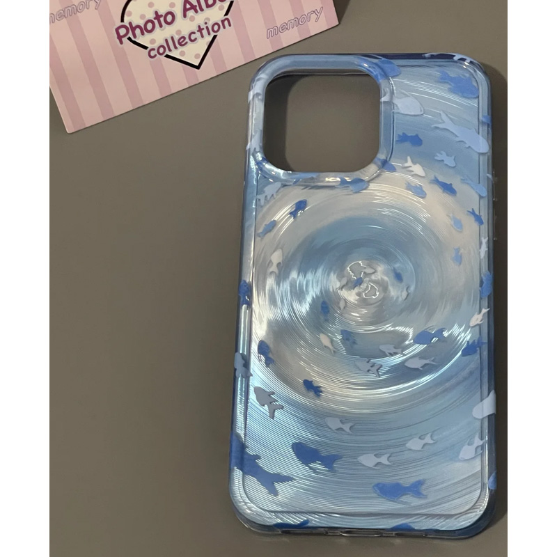 漩涡鱼群流光壳新款适用苹果16Promax手机壳iPhone14Pro13小米15华为mate70k60p50oppoReno11nova12荣耀x100