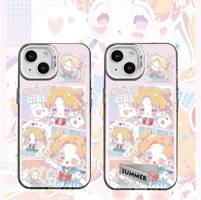 分镜美少女战士镂空适用苹果15pro手机壳iPhone16max小米14note13华为mate70荣耀200x100k60p50nova12findx8