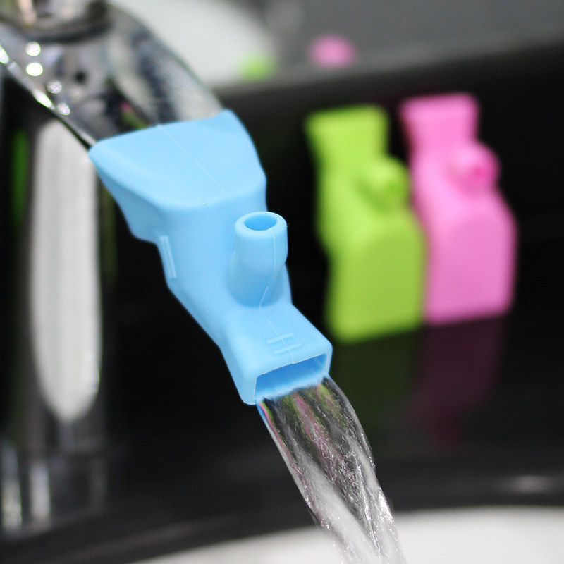 硅胶水龙头延长器套接水管通用洗手盆防溅延长延伸器导水槽出水